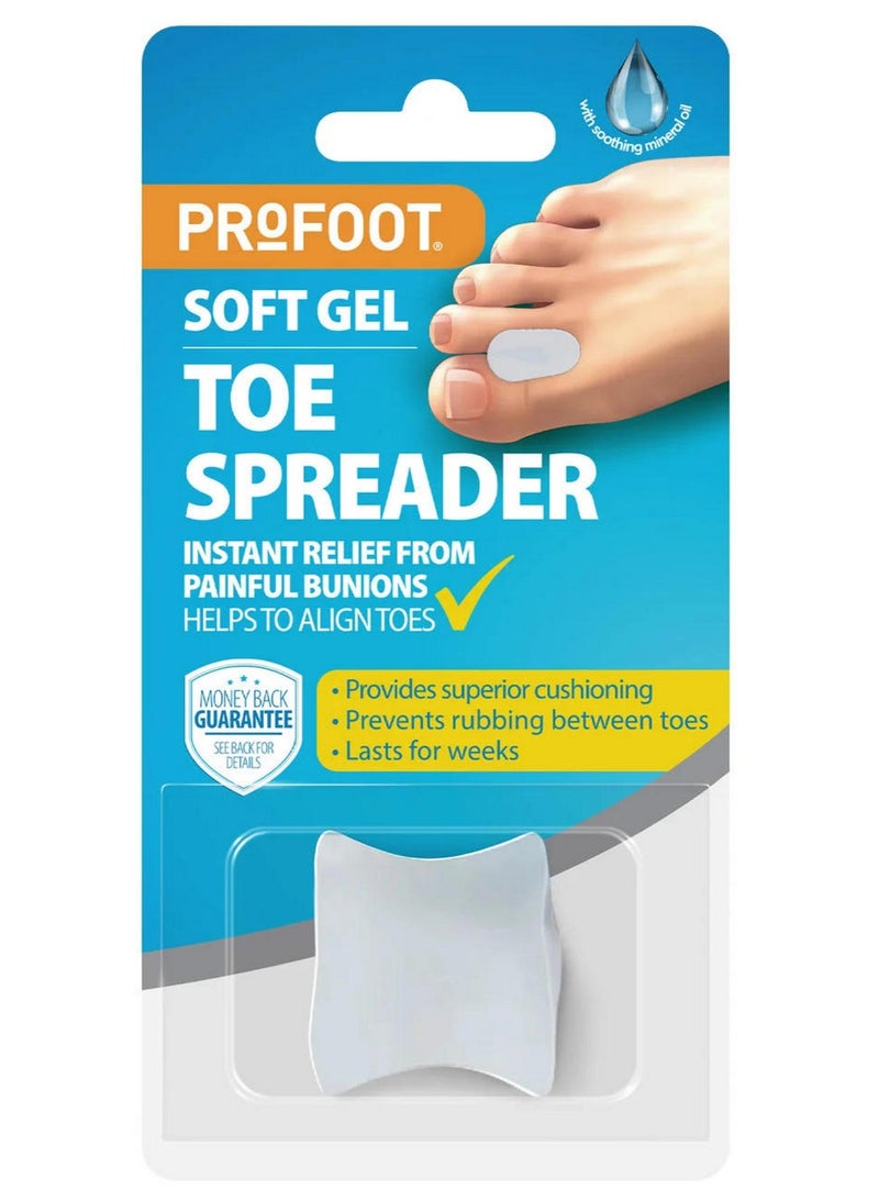 ProFoot Softgel Toe Spreader Instant Relief From Painful Bunions & Helps To Align Toes - Image 1